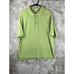 Vintage L.L. Bean Mens L Green Polo Shirt 100% Cotton 90s Y2K Classic Casual